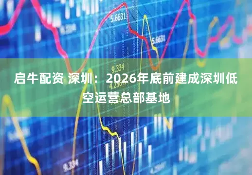 启牛配资 深圳：2026年底前建成深圳低空运营总部基地